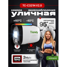 Камера видеонаблюдения уличная Tiandy TC-C321N V2.0 (2.8мм 2Мп) Камера видеонаблюдения уличная Tiandy TC-C321N V2.0 (2.8мм 2Мп)