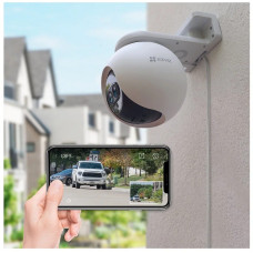 Камера видеонаблюдения уличная поворотная с 12х приближением 4МП с двусторонней аудиосвязью и цветным ночным видением EZVIZ H80F Камера видеонаблюдения уличная поворотная с 12х приближением 4МП с двусторонней аудиосвязью и цветным ночным видением EZVIZ H80F